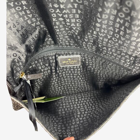 Kate Spade Laurel Way All That Glitters Envelope Clutch Gold Glitter NWT - Picture 12 of 16